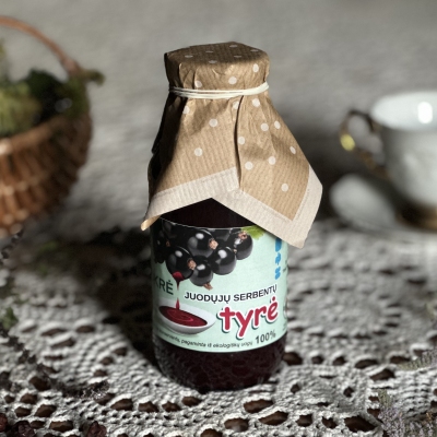 Becukrė juodųjų serbentų tyrė 300ml (Ribes