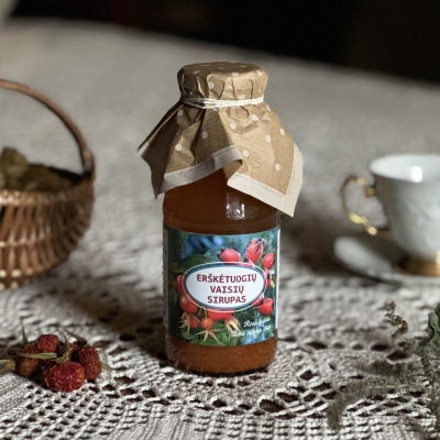 Erškėtuogių vaisių sirupas 300ml (Rosa rugosa & Rosa