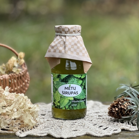 Mėtų sirupas 300ml (Mentha piperita)-SIRUPAI-traku-lauku-uoga